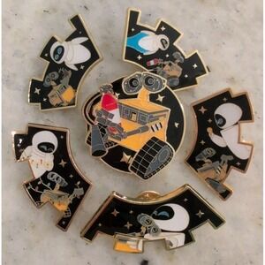 Disney Pin 2025 Loungefly Wall-E and EVE Complete Set of 6 Mystery Puzzle